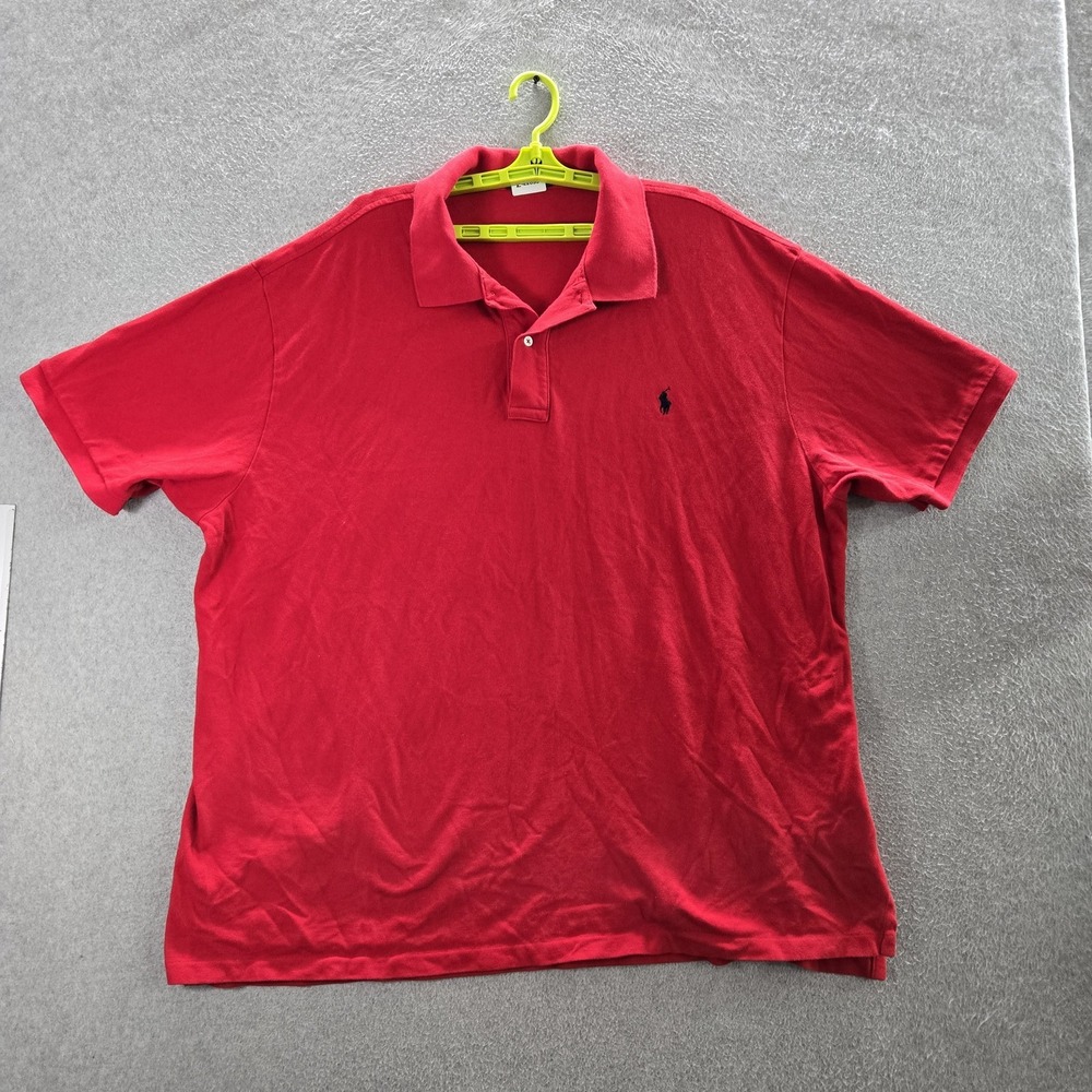 Polo Ralph Lauren Men Polo 3XB Red Embroidered Logo Short Sleeve